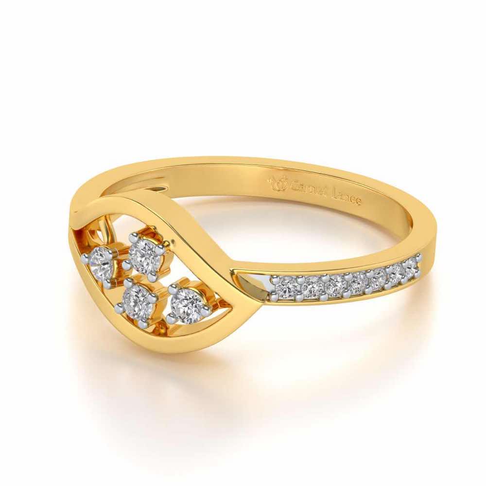 Peeper Silver Ring - Yellow Gold - Image 2
