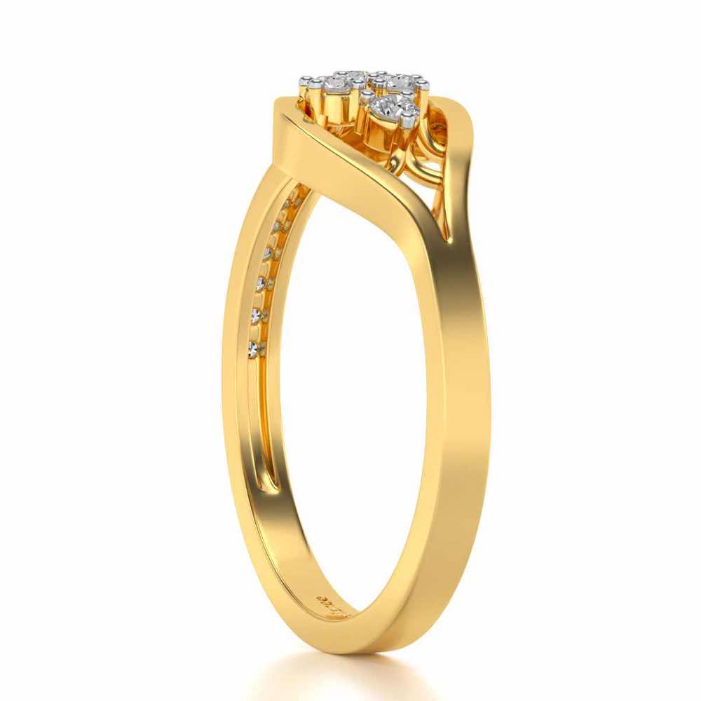 Peeper Silver Ring - Yellow Gold - Image 3
