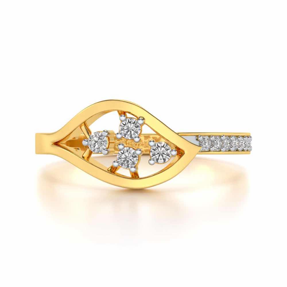 Peeper Silver Ring - Yellow Gold - Image 4