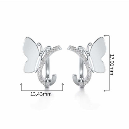 Perched Butterfly Silver Bali - White Gold - Image 2
