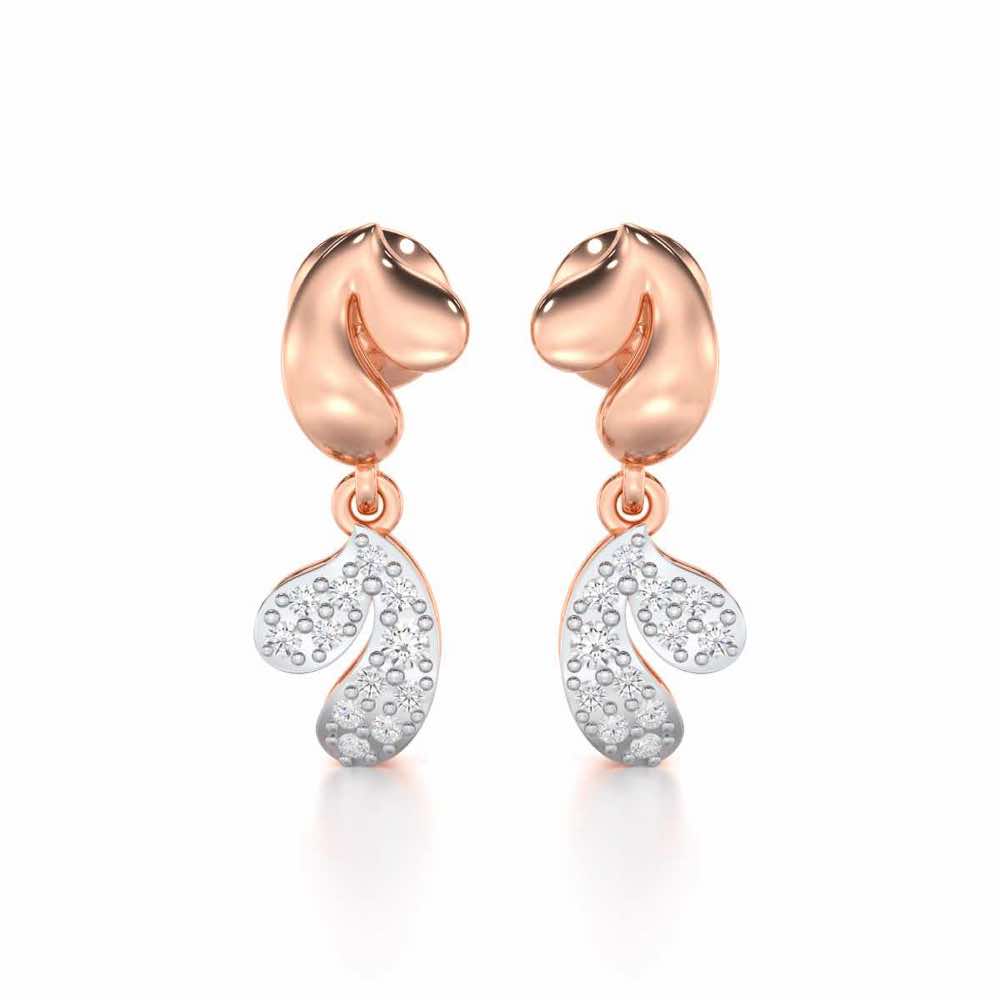 Petal Adornments Silver Earrings - Rose Gold - Image 1
