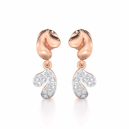 Petal Adornments Silver Earrings - Rose Gold - Image 1