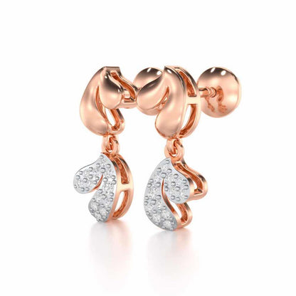 Petal Adornments Silver Earrings - Rose Gold - Image 3
