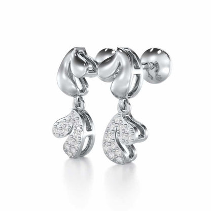 Petal Adornments Silver Earrings - White Gold - Image 3