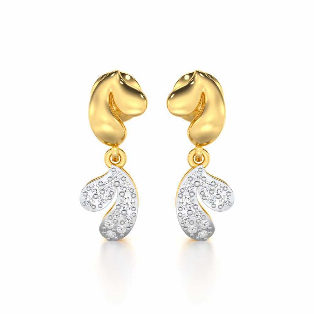 Petal Adornments Silver Earrings - Yellow Gold - Image 1