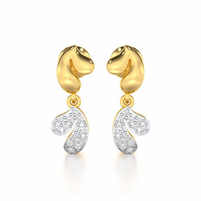 Petal Adornments Silver Earrings - Yellow Gold - Image 1