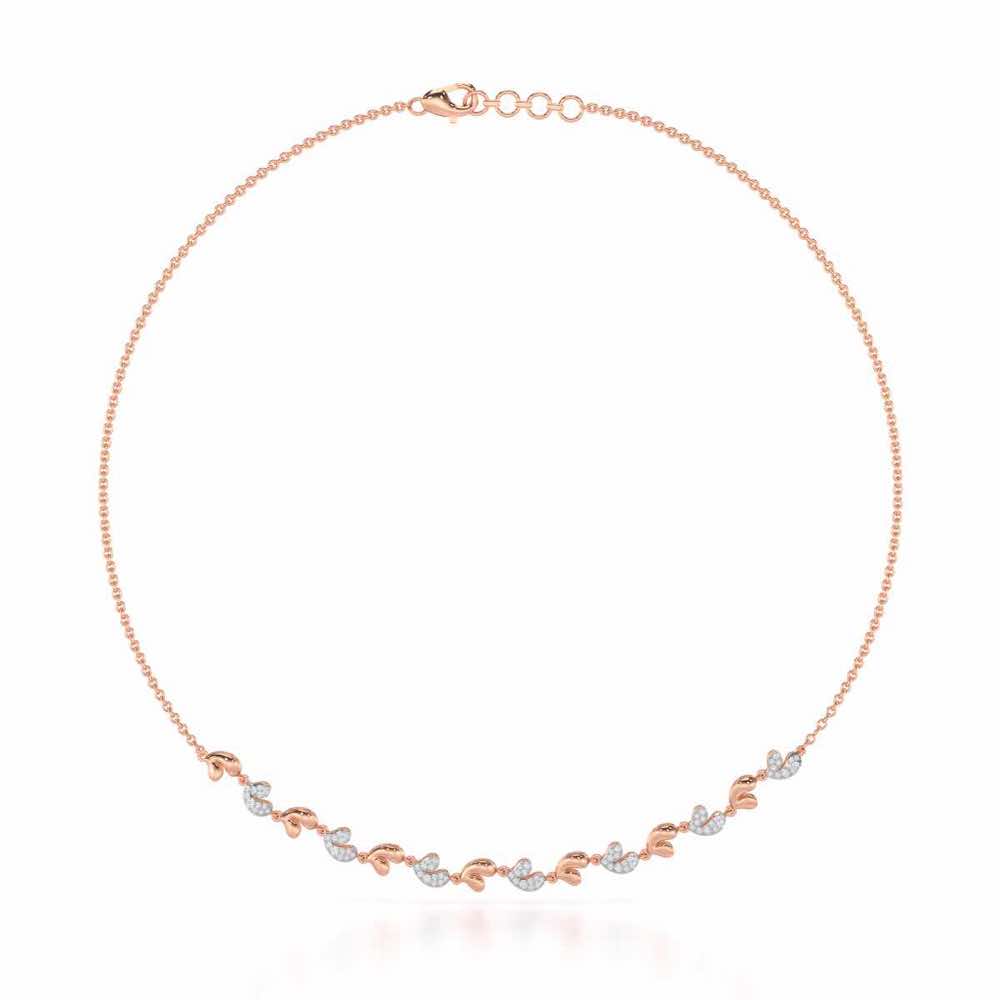 Petal Adornments Silver Necklace - Rose Gold - Image 2