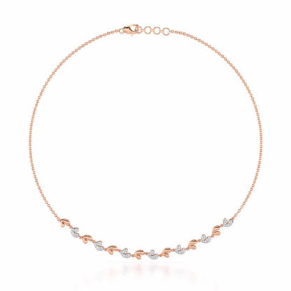 Petal Adornments Silver Necklace - Rose Gold - Image 2