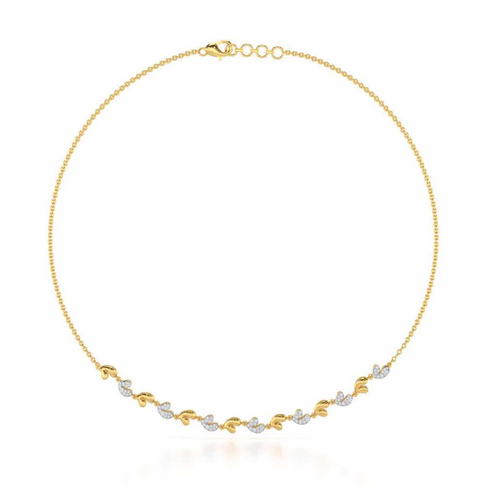 Petal Adornments Silver Necklace - Yellow Gold - Image 2