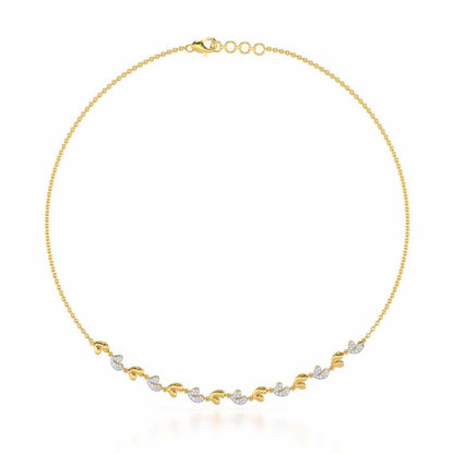 Petal Adornments Silver Necklace - Yellow Gold - Image 2
