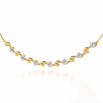 Petal Adornments Silver Necklace - Yellow Gold - Image 3