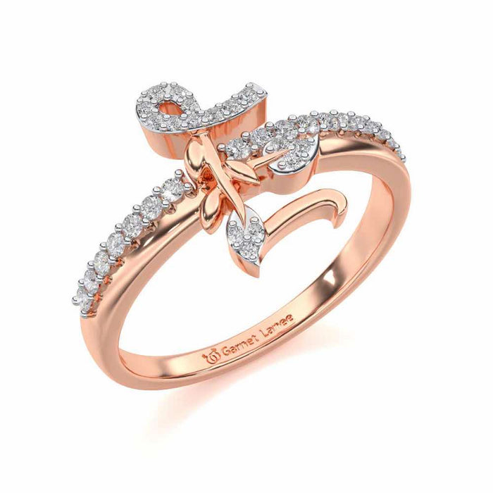 Petal E Silver Ring - Rose Gold - Image 1