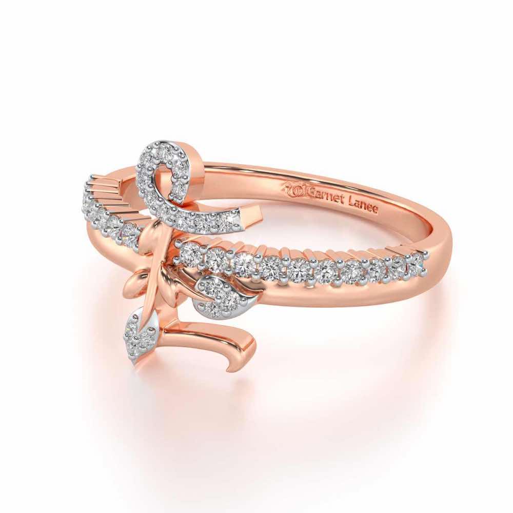 Petal E Silver Ring - Rose Gold - Image 2