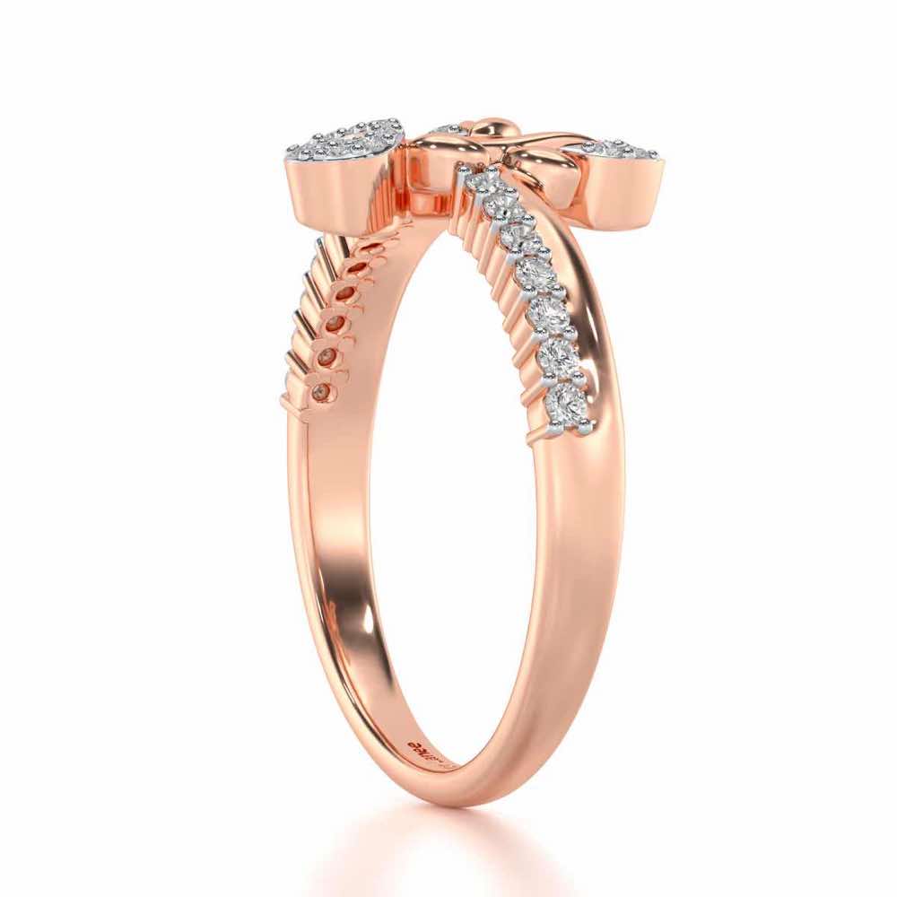 Petal E Silver Ring - Rose Gold - Image 3