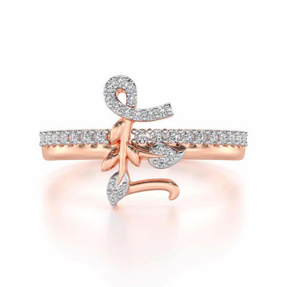 Petal E Silver Ring - Rose Gold - Image 4