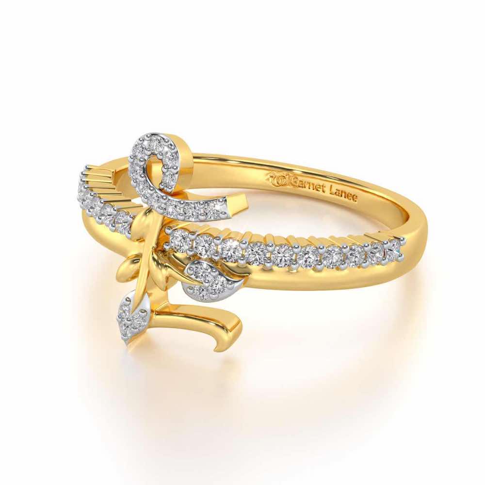 Petal E Silver Ring - Yellow Gold - Image 2