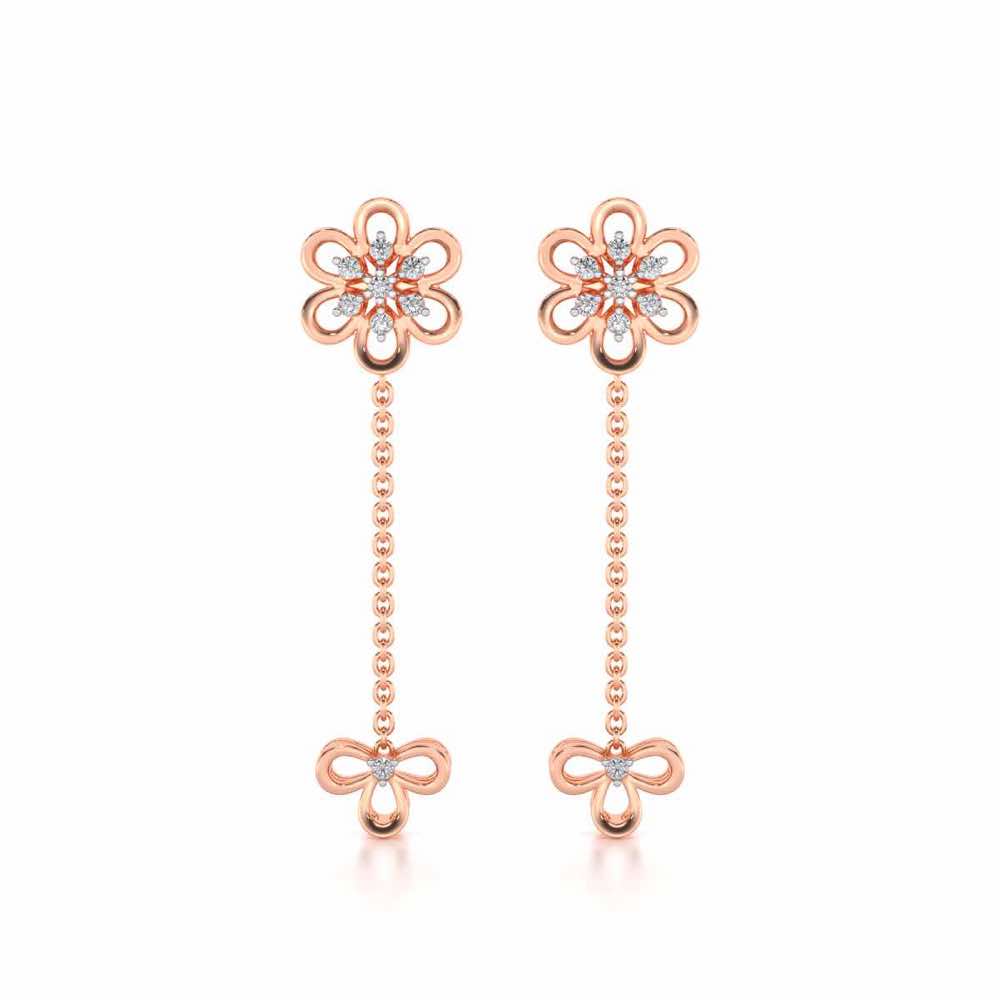 Petal Flower Silver Earrings
