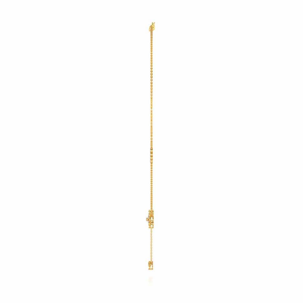 Petal Flower Silver Necklace - Yellow Gold - Image 4