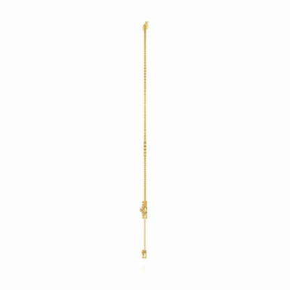 Petal Flower Silver Necklace - Yellow Gold - Image 4