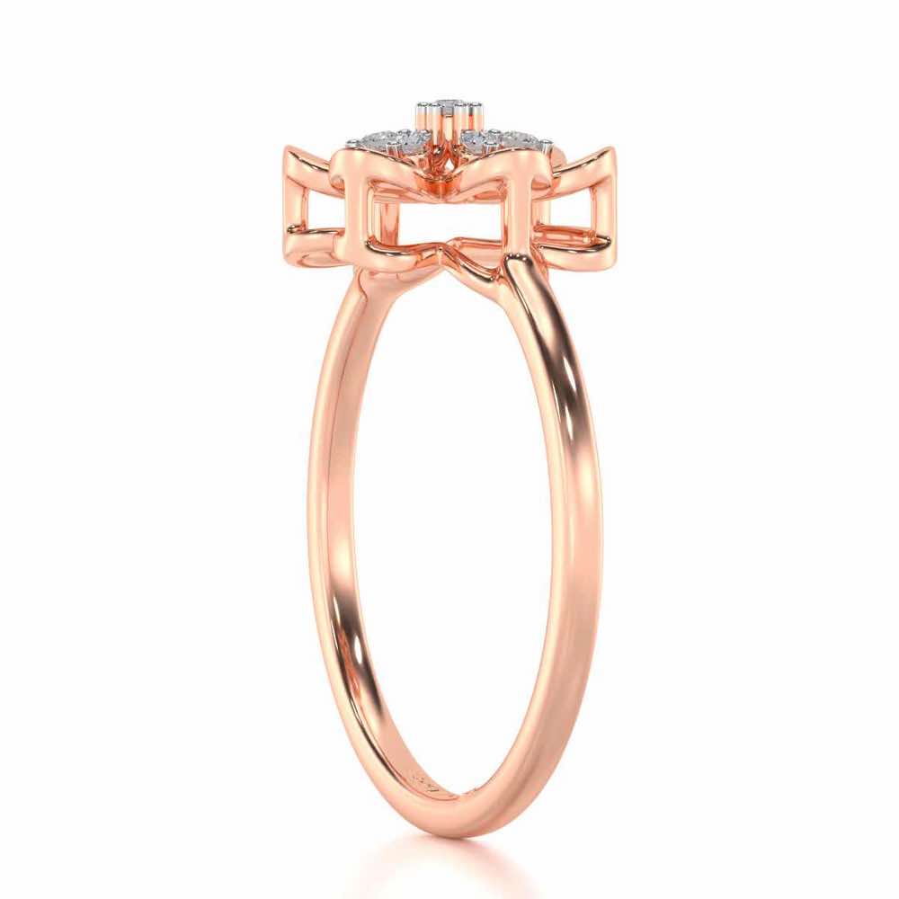 Petal Flower Silver Ring - Rose Gold - Image 4