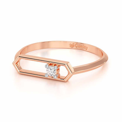 Petite Luxe Silver Ring - Rose Gold - Image 2