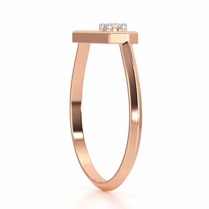 Petite Luxe Silver Ring - Rose Gold - Image 3