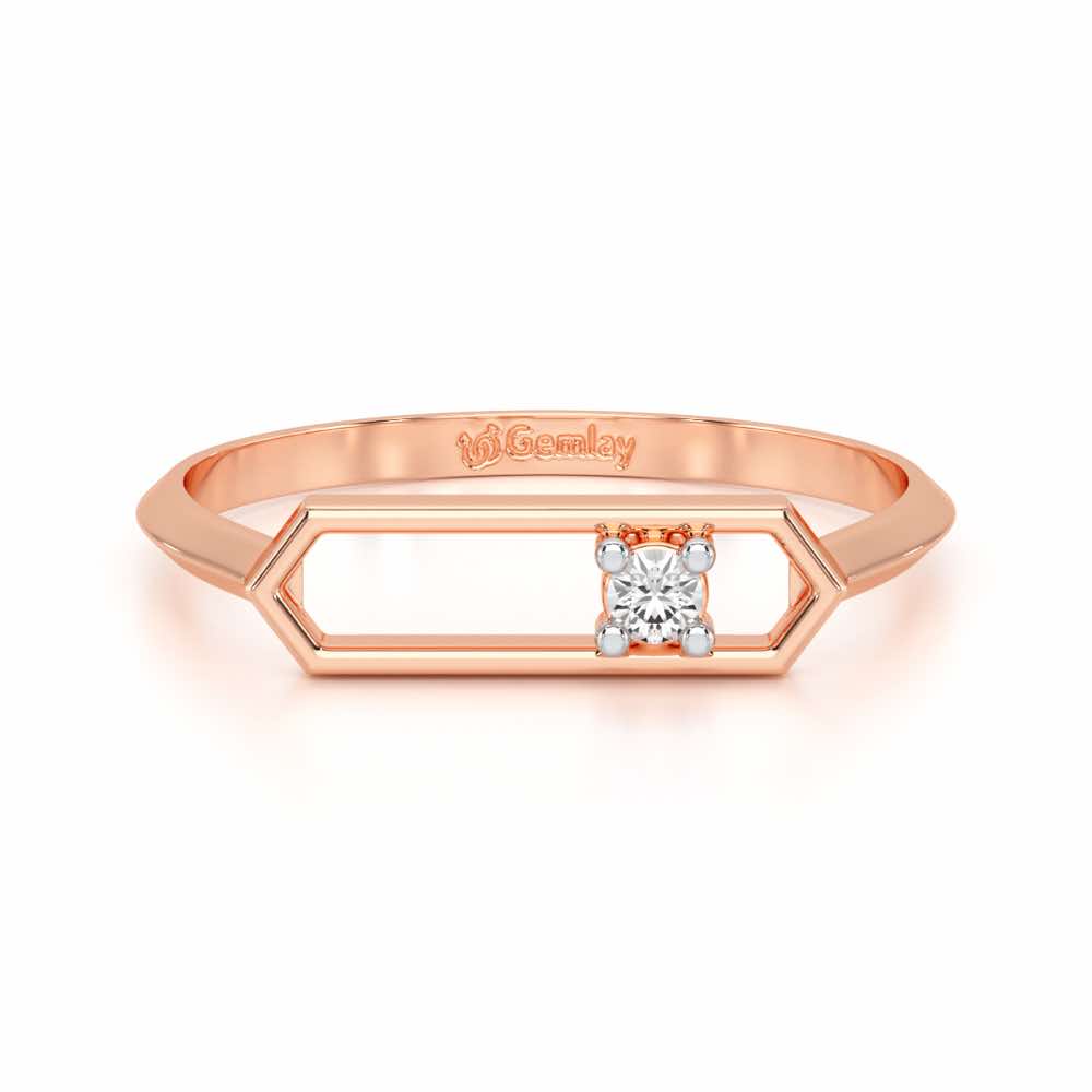 Petite Luxe Silver Ring - Rose Gold - Image 4