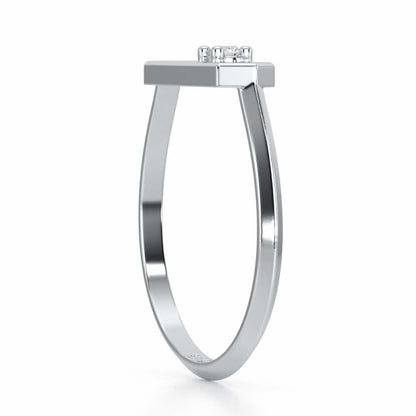 Petite Luxe Silver Ring - White Gold - Image 3