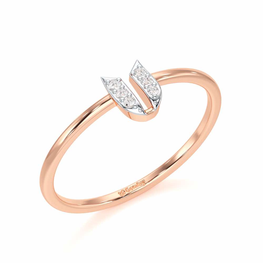 Petite Panache Silver Ring - Rose Gold - Image 1