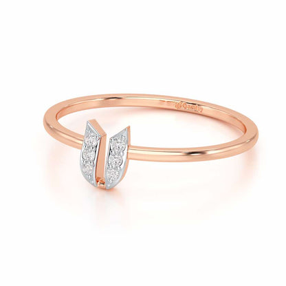 Petite Panache Silver Ring - Rose Gold - Image 2