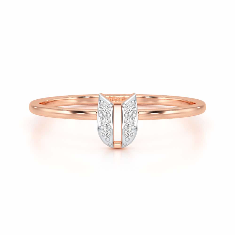 Petite Panache Silver Ring - Rose Gold - Image 4