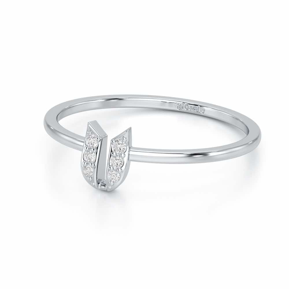 Petite Panache Silver Ring - White Gold - Image 2