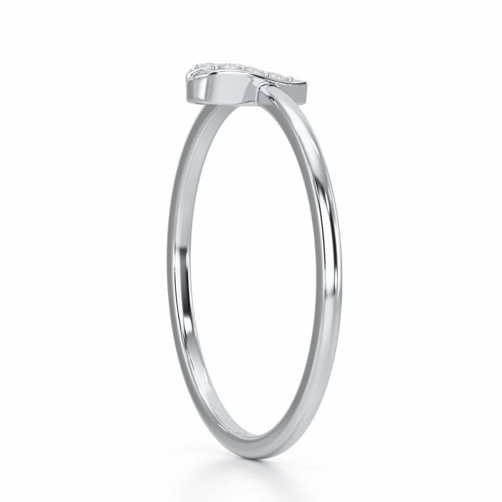 Petite Panache Silver Ring - White Gold - Image 3