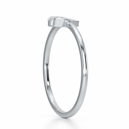 Petite Panache Silver Ring - White Gold - Image 3