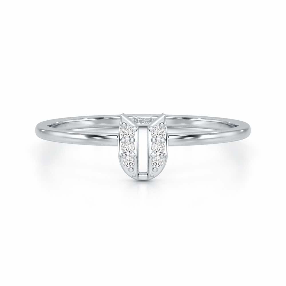 Petite Panache Silver Ring - White Gold - Image 4