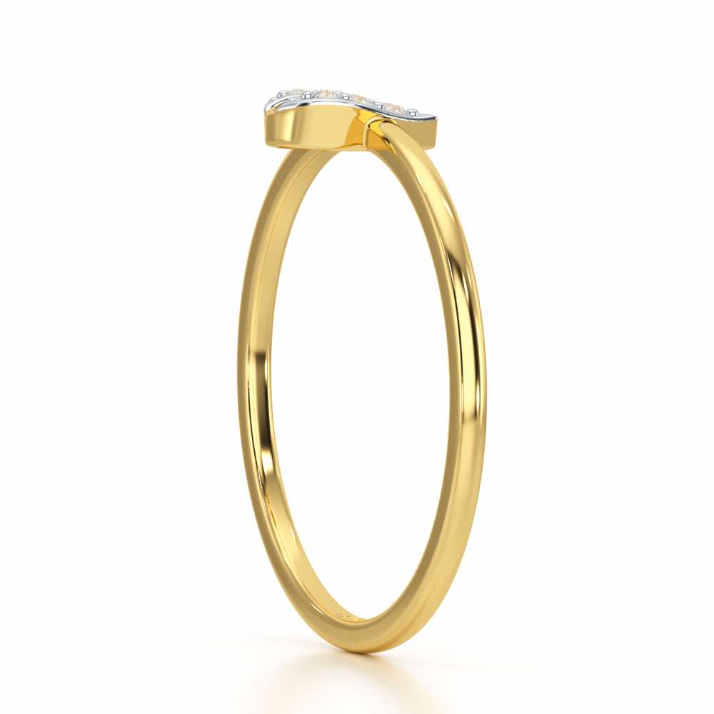 Petite Panache Silver Ring - Yellow Gold - Image 3