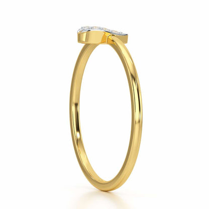 Petite Panache Silver Ring - Yellow Gold - Image 3