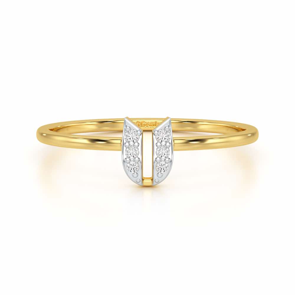 Petite Panache Silver Ring - Yellow Gold - Image 4