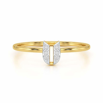 Petite Panache Silver Ring - Yellow Gold - Image 4