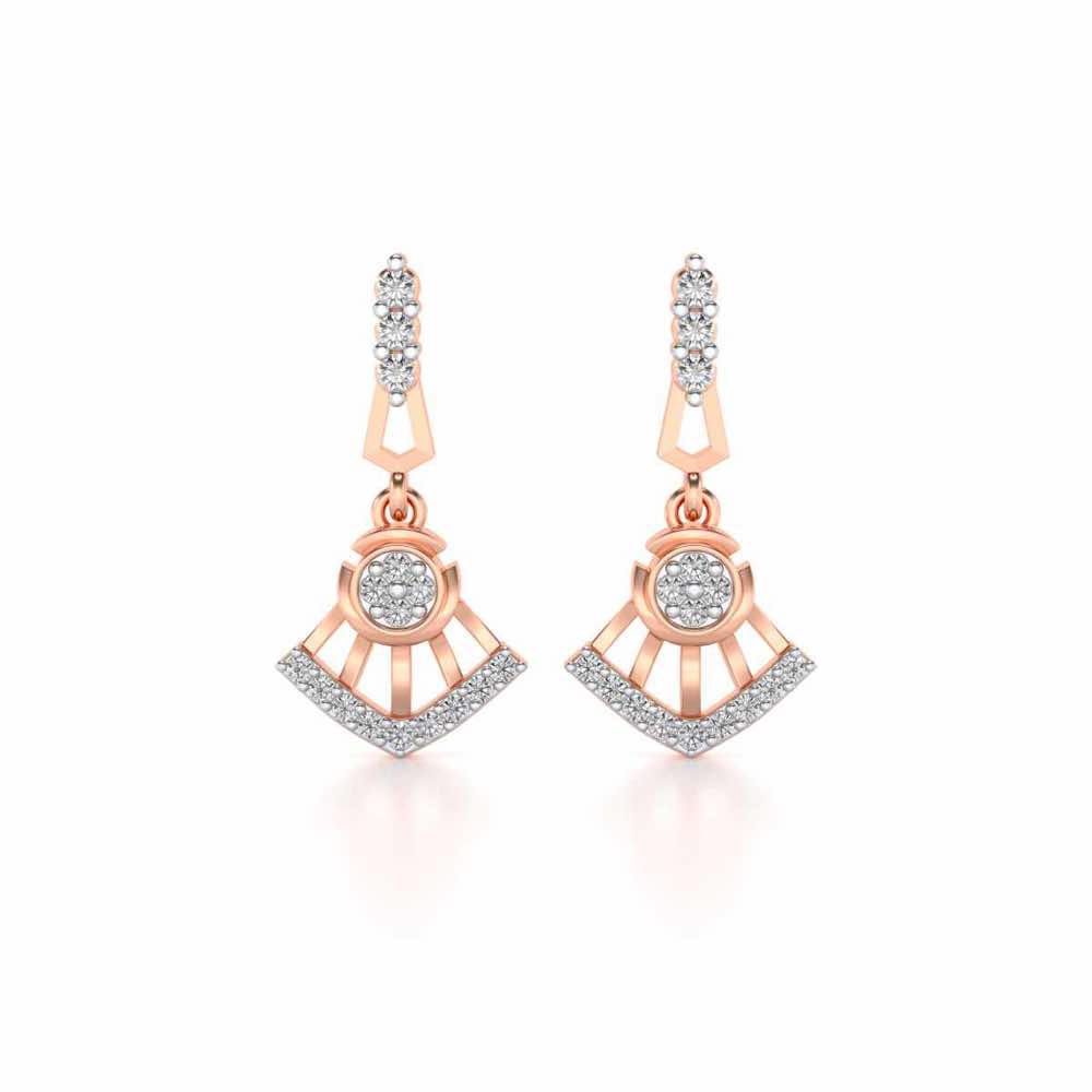 Phenonmenal Silver Earring Drops - Rose Gold - Image 1