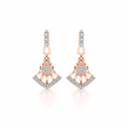 Phenonmenal Silver Earring Drops - Rose Gold - Image 1