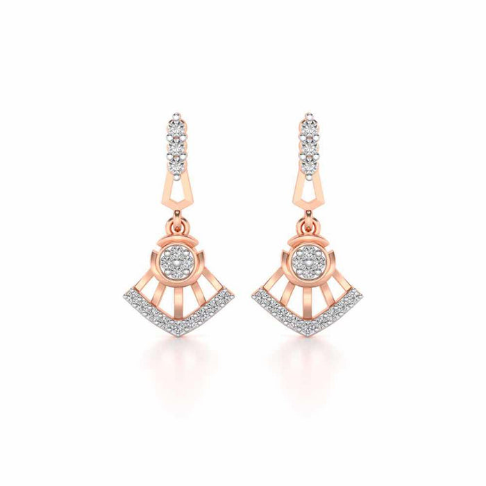 Phenonmenal Silver Earring Drops - Rose Gold - Image 1