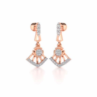 Phenonmenal Silver Earring Drops - Rose Gold - Image 2