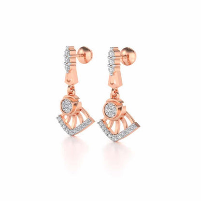 Phenonmenal Silver Earring Drops - Rose Gold - Image 3