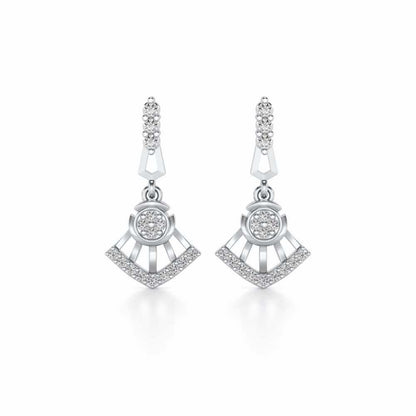 Phenonmenal Silver Earring Drops - White Gold - Image 1