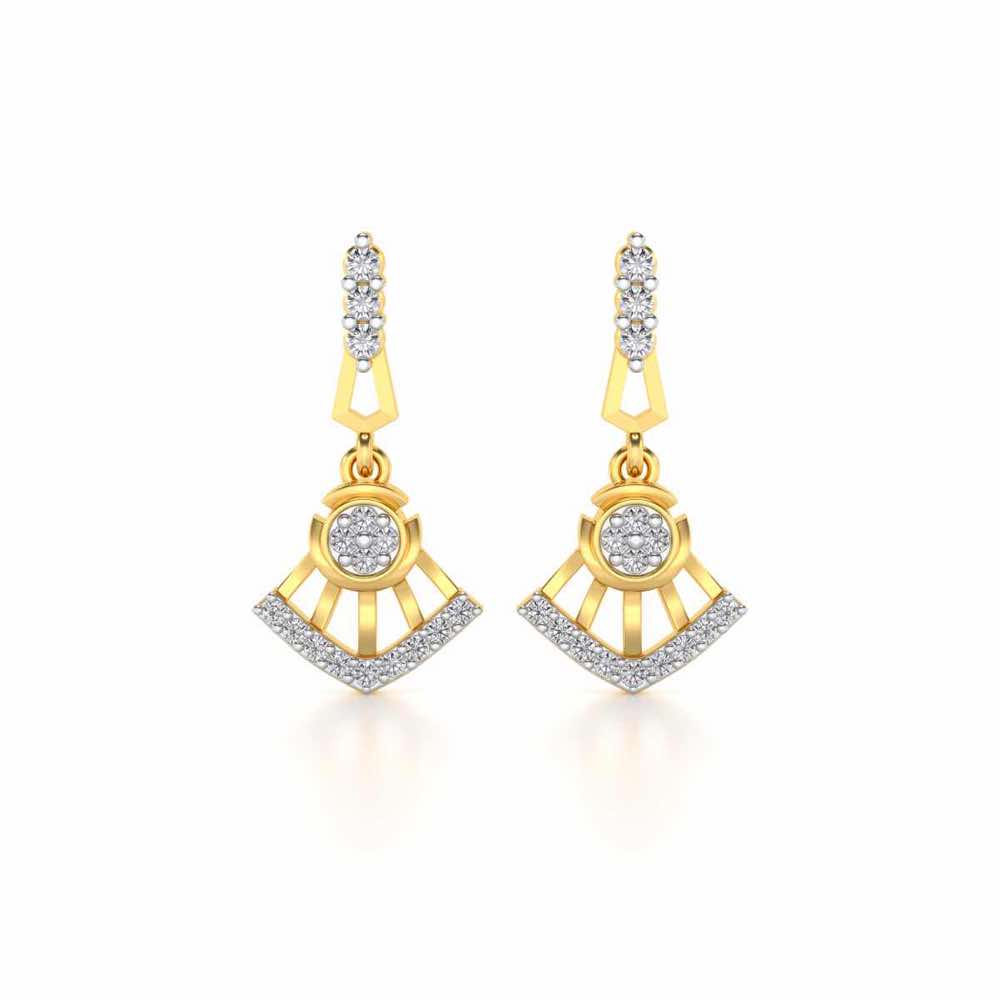 Phenonmenal Silver Earring Drops - Yellow Gold - Image 1