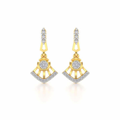 Phenonmenal Silver Earring Drops - Yellow Gold - Image 1