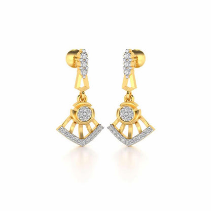 Phenonmenal Silver Earring Drops - Yellow Gold - Image 2