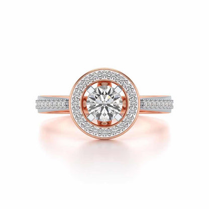 Pheonixed eye Solitaire Silver Ring - Rose Gold - Image 4