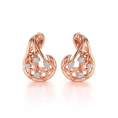 Phoenix Silver Earrings - Rose Gold - Image 1